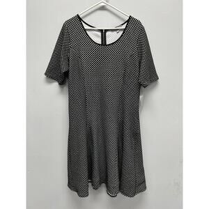 Trendy Black and White Polka Dot Dress